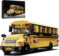School Bus Building Block Set STEM Educational Construction Vehicle Model Compatible with Lego Yellow School Transport Bus Brick Kits Gift for Adults Teens 14+ 788 PCS