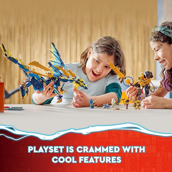 LEGO NINJAGO Elemental Dragon vs. The Empress Mech 71796 Building Toy Set Features a Dragon Mech Ninja Flyer and 6 Minifigures Gift for Boys and Girls Ages 9+ Who Love Ninja Warriors