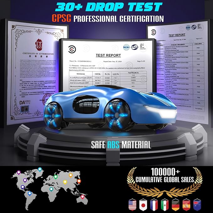 Gesture Sensing Remote Control Car Drift RC Stunt Car with Light Spray &amp Sound 2.4GHz Hobby RC Cars Toy for Kids 360° Rotate Birthday Gifts for Boys Girls 4-12