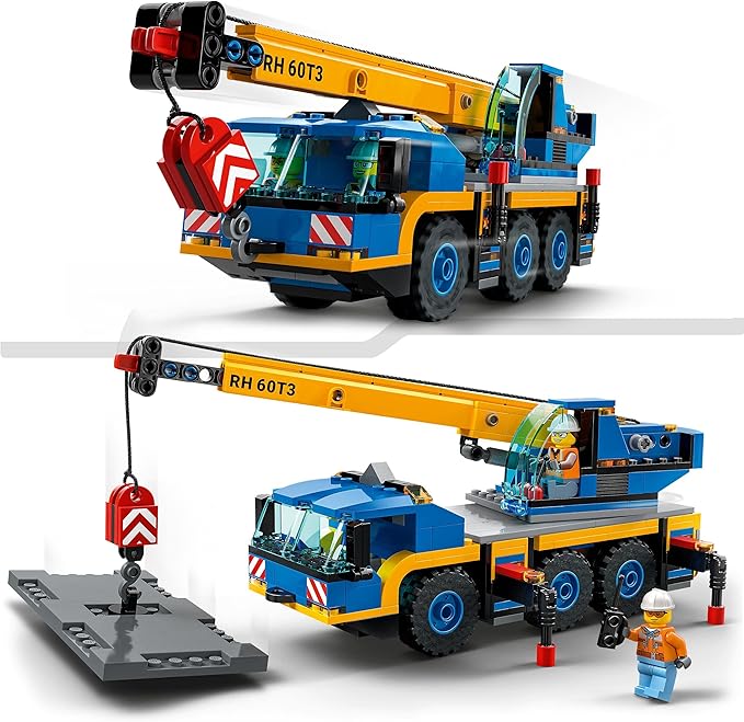 Lego 60324 City Off-Road Crane Crane and Truck Toy with Hooks Buildable Vehicle Toy for Boys and Girls from 7 Years Gift for Children and Fans of Construction Vehicles