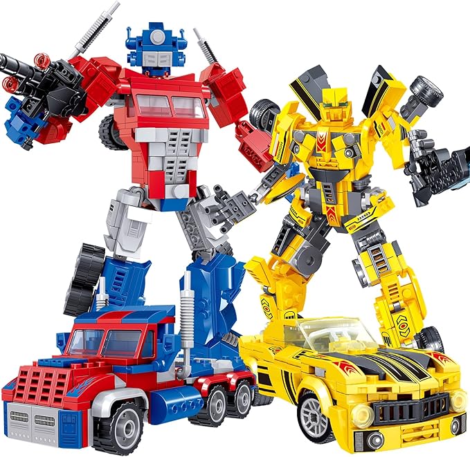 HIGH GODO Transforming Building Set Collectible 2in1 Transformation Robot and Truck Building Block Set Cool Robots Toys Gifts for Teens Adults 14+ (636 Pieces)