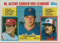 TOM SEAVER STEVE CARLTON STEVE ROGERS 1984 NL ACTIVE CAREER ERA LEADERS - 1984 TOPPS BASEBALL CARD #708 (NEW YORK METS PHILADELPHIA PHILLIES &amp MONTREAL EXPOS) FREE SHIPPING