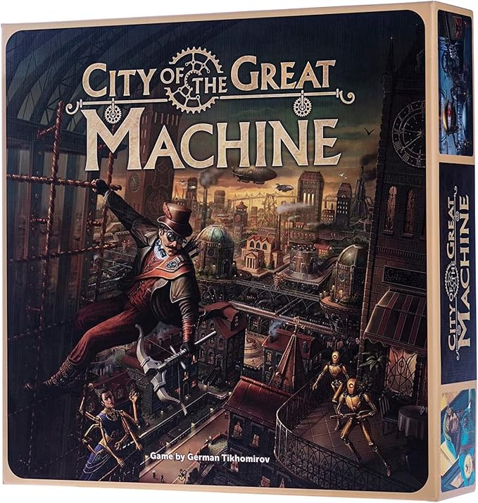 CrowD Games | City of The Great Machine Board Game | 1-4 Players | Ages 14 and up | Steampunk | One-vs-Many | Hidden Movement | Cooperative Board Games | Strategy Board Games | Playtime 45-90 min