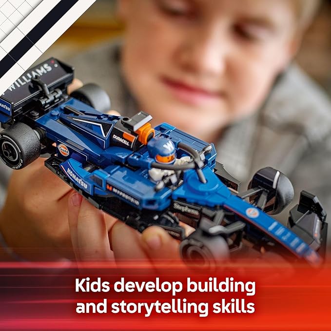 LEGO Speed Champions Williams Racing FW46 F1 Race Car Toy - Building Set for Kids Boys &amp Girls Ages 10+ - Toy Car for F1 Fans - Gift Idea for Birthday - 77249