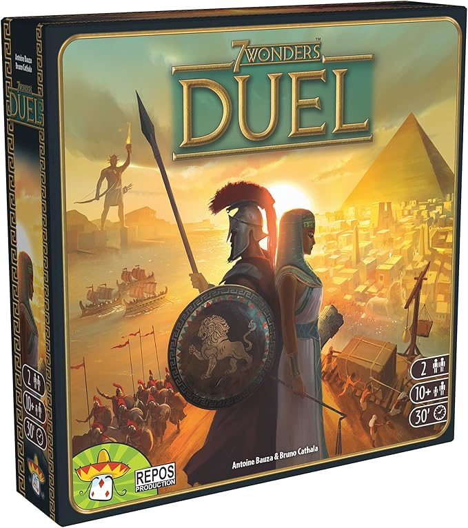 Asmodee 7 Wonders Duel Board Game BASE GAME - Intense Two-Player Battles in the Ancient World Strategy Game for Kids and Adults Ages 10+ 2 Players 30 Minute Playtime