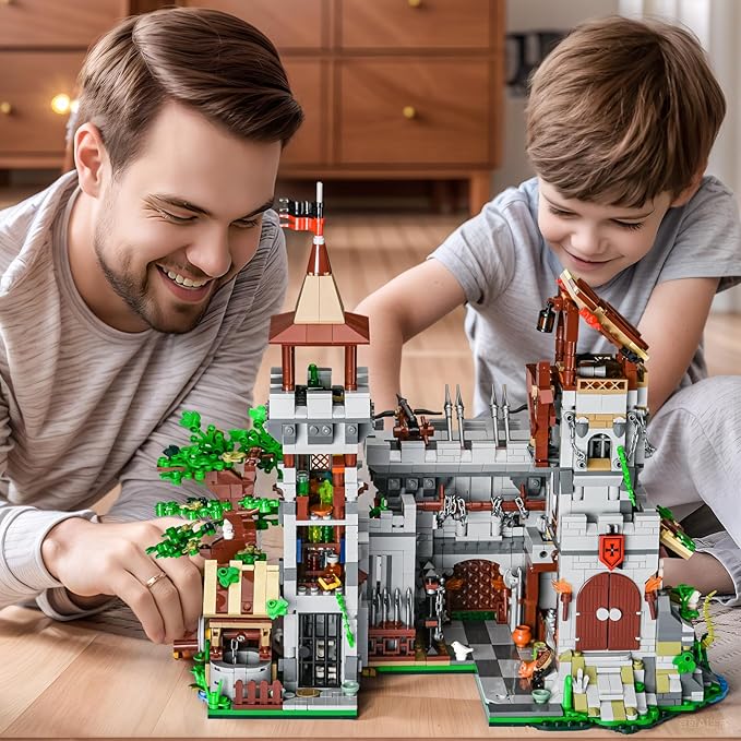BNG Medieval Castle Building Set for Adult2 in 1 Knights Castle Building BlocksHouse Architecture Collection ToyHome Office Decor and Creative Gift for Teen 14+(2568PCS)