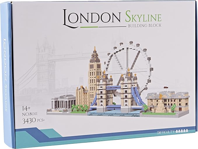 New Architecture London Skyline Building Set - Fun &amp Satisfying Model Kit with 3430pcs - Gift for Adults 14+ - Micro Mini Blocks