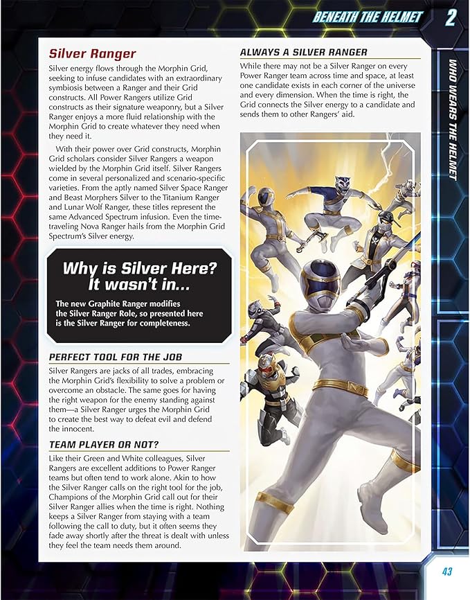 Renegade Game Studios Power Rangers Roleplaying Game Sourcebook: Beneath the Helmet New Dino Ranger Options Ages 14+