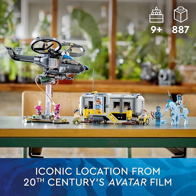LEGO Avatar Floating Mountains Site 26 &amp RDA Samson 75573 Building Set - Helicopter Toy Featuring 5 Minifigures and Direhorse Animal Figure Movie Inspired Set Gift Idea for Kids Ages 9+