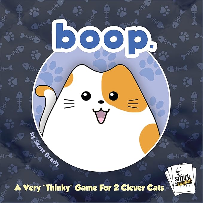 BOOP by Smirk and Dagger | Adorable 2 Player Cat and Kitten Strategy Game with 32 Wooden Pieces | Fast Tactical Puzzle Gameplay for Families Couples Kids and Adults | Ages 10+