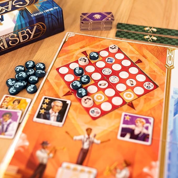 Gatsby Board Game - Duel for Influence in The Glamorous Roaring 20's Quick-Play Auction Strategy Game for Kids &amp Adults Ages 10+ 2 Players 30 Minute Playtime