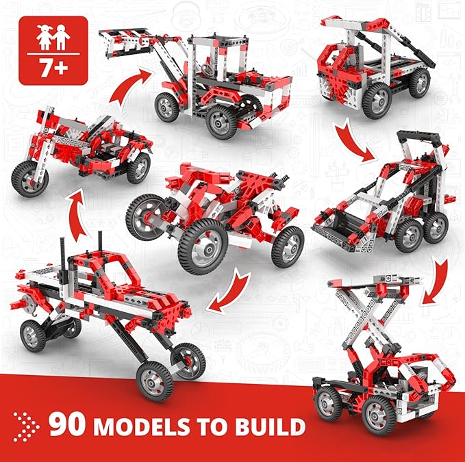 Engino- Inventor STEM Toys 90 Motorized Models Building Toys for Kids 7+ Engineering Kit Stem Projects Learning &amp Education Set Gifts for Boys &amp Girls