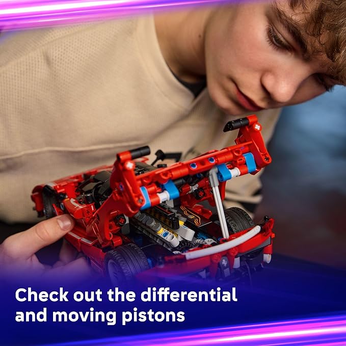 LEGO Technic Ferrari FXX K Toy Car - Building Toy for Girls &amp Boys Ages 10+ - Cool Birthday Gift for Kids - Race Car Model for Play &amp Display - 42212