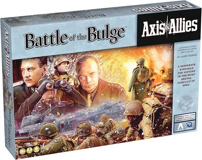 Renegade Game Studios Axis &amp Allies Battle of the Bulge WWII Strategy Board Game 2 Player Miniatures Wargame Ages 14+ 3-4 Hours