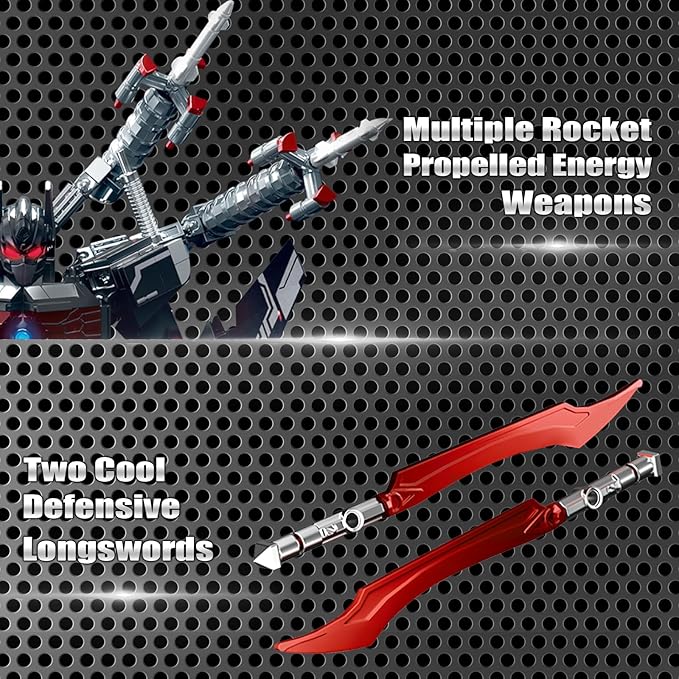 HIGH GODO Dark Defense Mech Robot Transforming Building Blocks Set for AdultsCity Warrior Justice Hero Soldier Mech Model Building Kit Cool Creative Robots Toys Gift for Teens 1013 Pieces