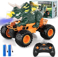 Bennol Remote Control Dinosaur Truck Toys for Kids Boys 3-5 4-7 2.4GHz RC Dino Car Toys with Light Sound &amp Spray Indoor Outdoor All Terrain Electric RC Monster Car Gifts for 3 4 5 8 10 12 Boys