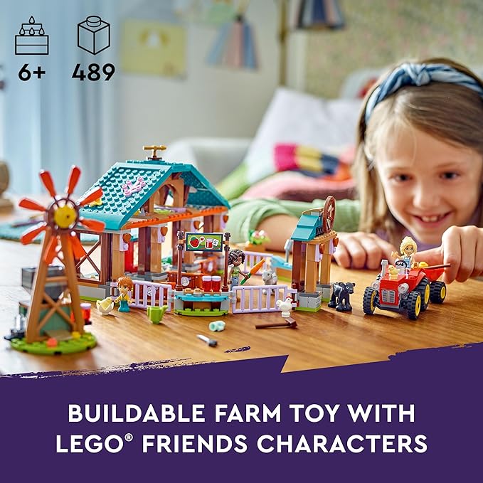 Lego Friends The Sanctuary of The Farm Animals Building Toy with Tractor Mill 3 Mini Dolls and 5 Animals Toys for Girls and Children from 6 Years and Older Gift Ideas 42617