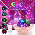 PIKOY Night Light for Kids 90 Modes+6 Films+Dimmer+Timer+Remote Kids Night Light Projector Rechargeable Built-in Battery+360° Silent Rotation Butterfly/Princess/Mermaid Room DecorGirl Toys/Gifts