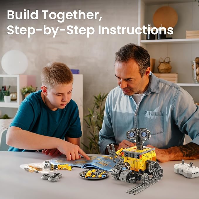 Sillbird Robot Building Kit with Remote Control Gifts for Kids Boys Ages 8-13 Coding STEM Robotic Technic Racer Car Toys for Birthday Build 6in1 Model with 631 Pieces