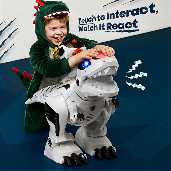 Ruko 8809 Remote Control Robot Dinosaur Toys for Kids Large Rechargeable Toys STEM Programmable Interactive with Sound Effects Birthday Gifts for Boys &amp Girls Age 3 4 5 6 7 8