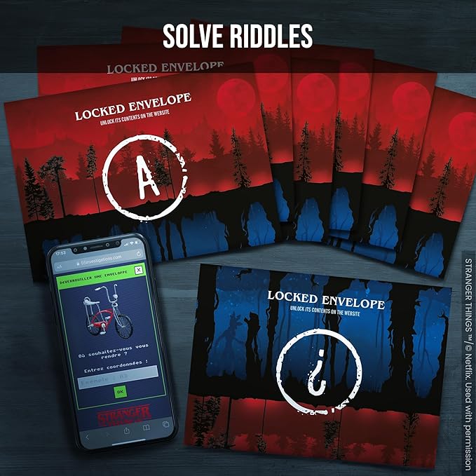 PROFILER Stranger Things - The Shadows of Hawkins - Board Game Escape Game - Immersive and Collaborative Investigation Game 1-6 Players