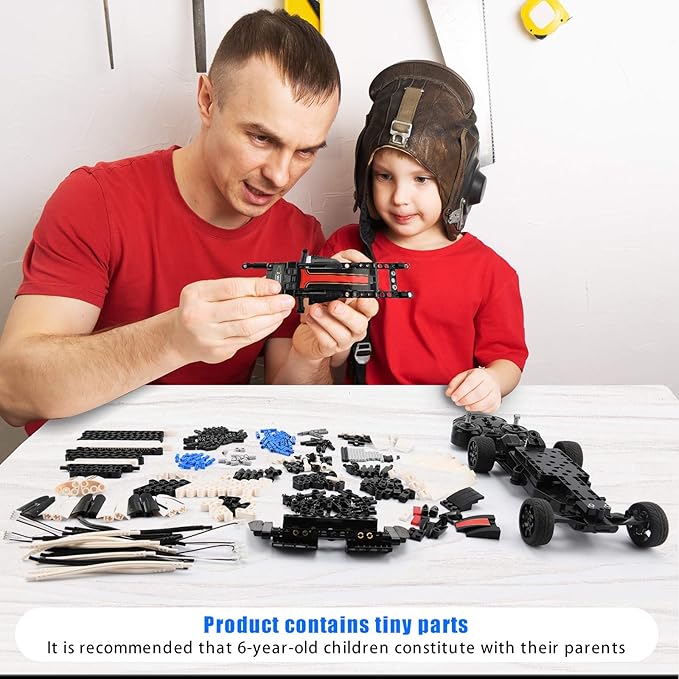STEM Buidling Toys for 6 7 8 9 10 11 12 + Year Old Boys Girls Gifts Remote Control Car Toy Building Sets RC Race Model Cars Building KitsLearning Toys Best Birthday for Kids (457PCS)