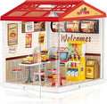LED Building Blocks for Adults 1:24 DIY Miniature Dollhouse Kits with Roof &amp Dustproof Cover Tiny House Toy Building Sets for Kids Ages 8-12-15 Birthday Hobbies Gift for Men Women Boy Girl