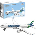 Apostrophe Games Commercial Jetliner Building Block Set - 133 Pcs Ages 10+ Airplane Model Toy