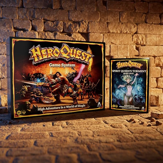 Avalon Hill HeroQuest Spirit Queen's Torment Quest Pack Requires HeroQuest Game System to Play Dungeon Crawler Games Ages 14+ 2-5 Players Strategy Games