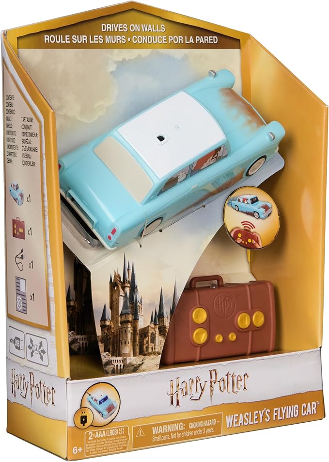Wizarding World Harry Potter Weasley’s Flying Remote Control Car with Zero Gravity Technology Drives Indoors on Walls &amp Floors Kids Toys for Ages 6 and up