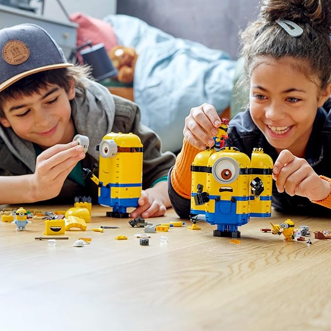 LEGO Minions: Brick-Built Minions and Their Lair (75551) Building Kit for Kids Great Birthday Present for Kids Who Love Minion Toys and Kevin Bob and Stuart Minion Characters New 2020 (876 Pieces)