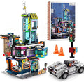Cyberpunk Repair City Building-Bricks Set with Future Sports Car Future City Modular Buildings Set Display Idea for Adults and Sci-fi Lovers Creative Gift for Adults 2098pcs