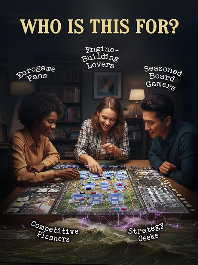 CrowD Games | Barrage: Base Game | 1-4 Players | Ages 14 and up | Strategy Board Game | Worker Placement | Engine Building | Network and Route Building | 60-120 min Playtime