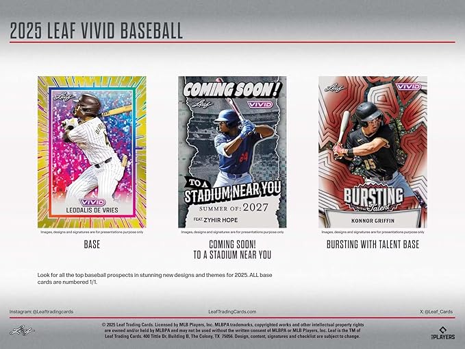 2025 Leaf Vivid Baseball Hobby Box
