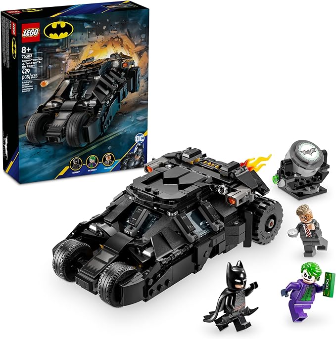 LEGO DC Batman Tumbler vs. Two-Face &amp The Joker Toy Building Set - Superhero Batmobile Toy from The Dark Knight for Kids Boys and Girls Ages 8+ - Gift Idea for Birthday and Batman Fans - 76303