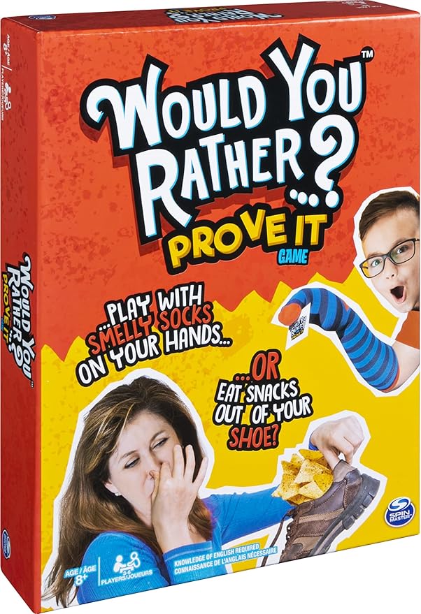 Spin Master Games Would You Rather…? Prove It Hilarious Family Game of Demented Dilemmas for Ages 8 and Up