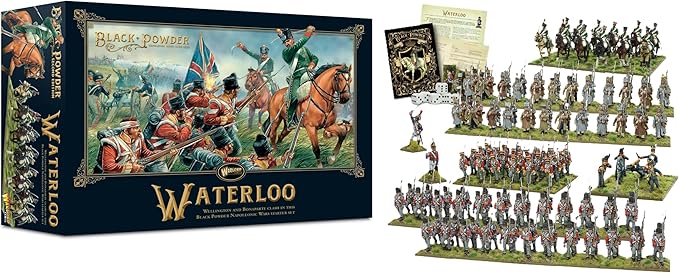 Warlord Games Wargames Delivered Black Powder Waterloo Second Edition Game - Role Playing Strategy Board Game for Adults Tabletop 19th Century Wargaming - Tabletop Military History RPG w/Terrain