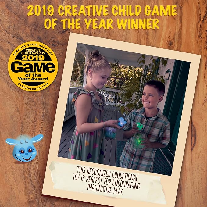 Toysmith Chasing Fireflies Kids Game - The Game of Shine &amp Seek - Interactive Games for Kids - Indoor &amp Outdoor Game - for Ages 3+ BlueGreen