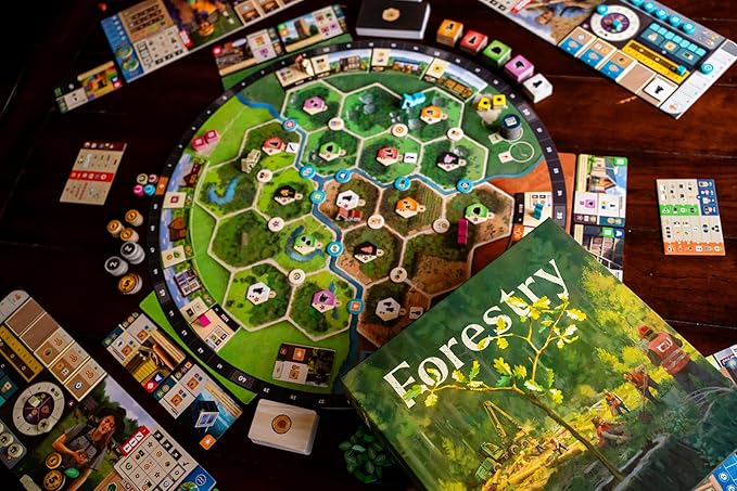 Capstone Games Forestry Board Game | 1-4 Players 90 Min Playtime 14+ Age | Strategy Resource Management Eco-Friendly Forest Management Board Game for Adults &amp Family