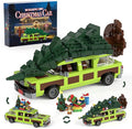 Christmas Village Movie Building Toy Set 4 in1 Station Wagon with Family Christmas Tree Building Kit Christmas Decorations Compatible with Lego Gifts for Movie Fans Adults Boys and Kids 2025
