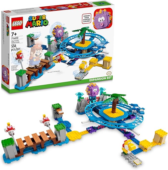 LEGO Super Mario Big Urchin Beach Ride Expansion Set 71400 Building Kit Collectible Toy for Kids Aged 7 and up (536 Pieces)