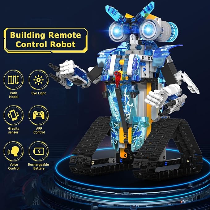 Robot Building Toys Stem Projects for Kids Ages 9-12 Remote &amp App Controlled Programmable Robot Building Blocks Science Kits Educational Birthday Xmax Gifts for 8-16 Year Old Teenage Boys Girls