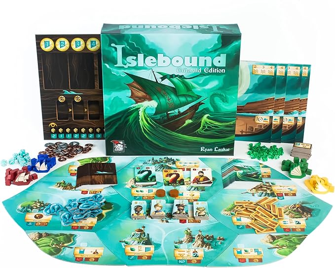 Islebound Emerald Edition | Red Raven Games | Exploration Board Game | 2-4 Players | Ages 12+