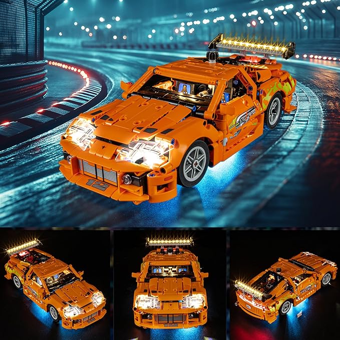 YEABRICKS LED Light for 42204 Technic Fast and Furious Toyota Supra MK4 Building Blocks Model (Building Set NOT Included)
