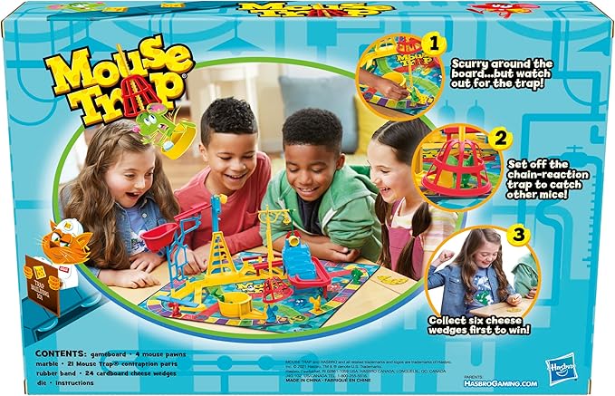Hasbro Gaming Mouse Trap Board Game for Kids Ages 6 and UpClassic Kids Game