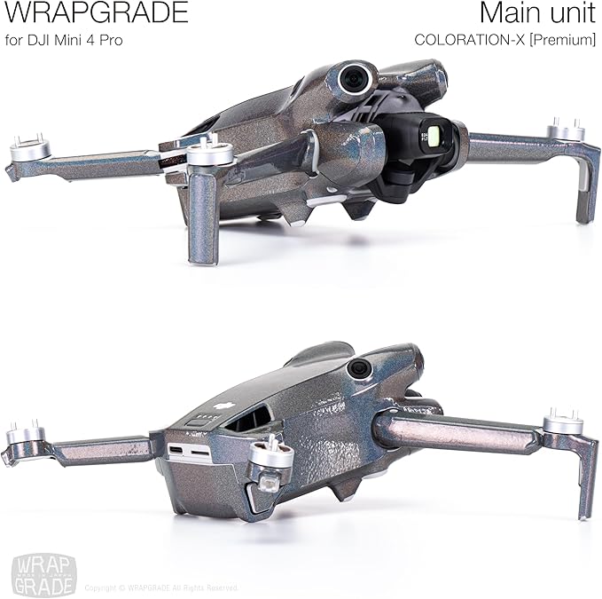 WRAPGRADE Skin Stickers Compatible with DJI Mini 4 Pro | Full Wrap (Coloration-X)