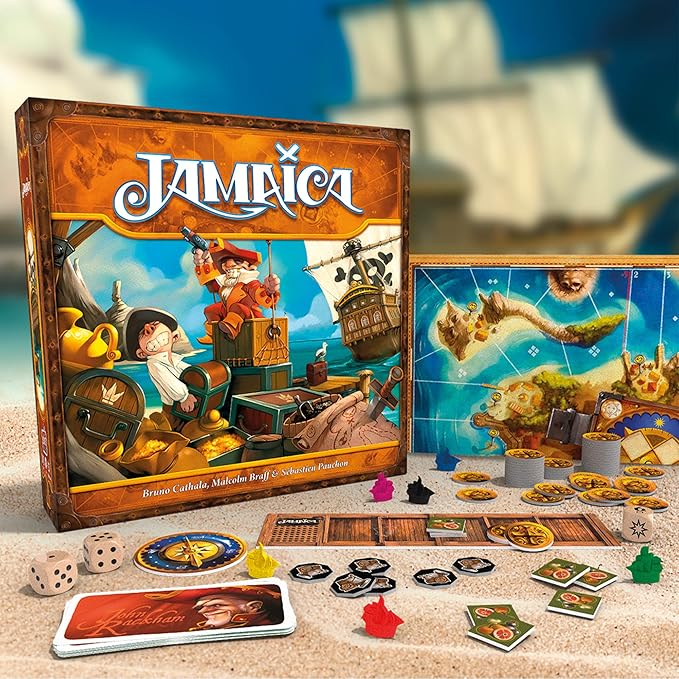 Jamaica Board Game (New Edition) - Family-Friendly Pirate Racing Game Strategy Game for Kids &amp Adults Ages 8+ 2-6 Players 30-60 Minute Playtime Made by Space Cowboys