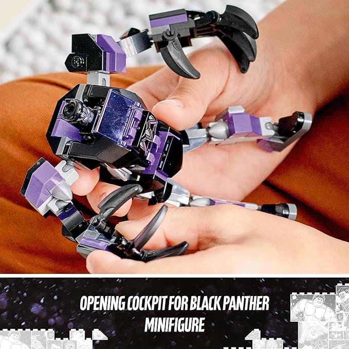LEGO Marvel Black Panther Mech Armor 76204 Building Kit Collectible Mech and Minifigure for Super-Hero Kids Aged 7+ (124 Pieces)