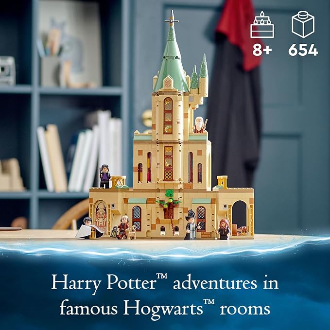 LEGO Harry Potter Hogwarts: Dumbledore’s Office 76402 Castle Toy Set with Sorting Hat Sword of Gryffindor and 6 Minifigures for Kids Aged 8 Plus