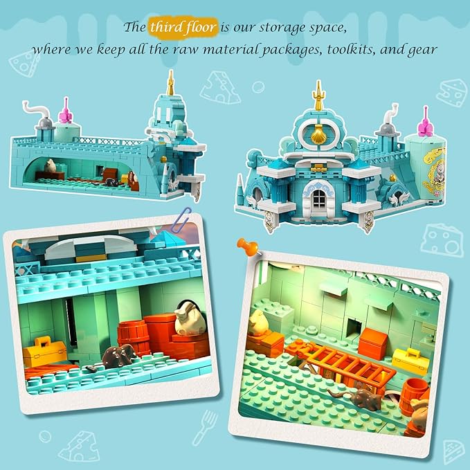 Castle Dairy Bakery Store Building Set with Light Easter 1689 PCS City House Building Block Toy with Milk Cake Bread Home Decor Construction Model Kit for Adults Kids Boys Girls Ages 12+